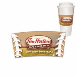 The Coffee Cup Sleeve 12 to 24 oz - 10.75" H x 2.25" W - Printed 1 Color
